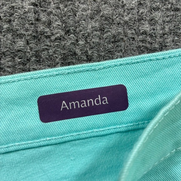 Gloria Vanderbilt Amanda Womens Straight Pants Size 14 Aqua Stretch High Rise - Picture 5 of 12